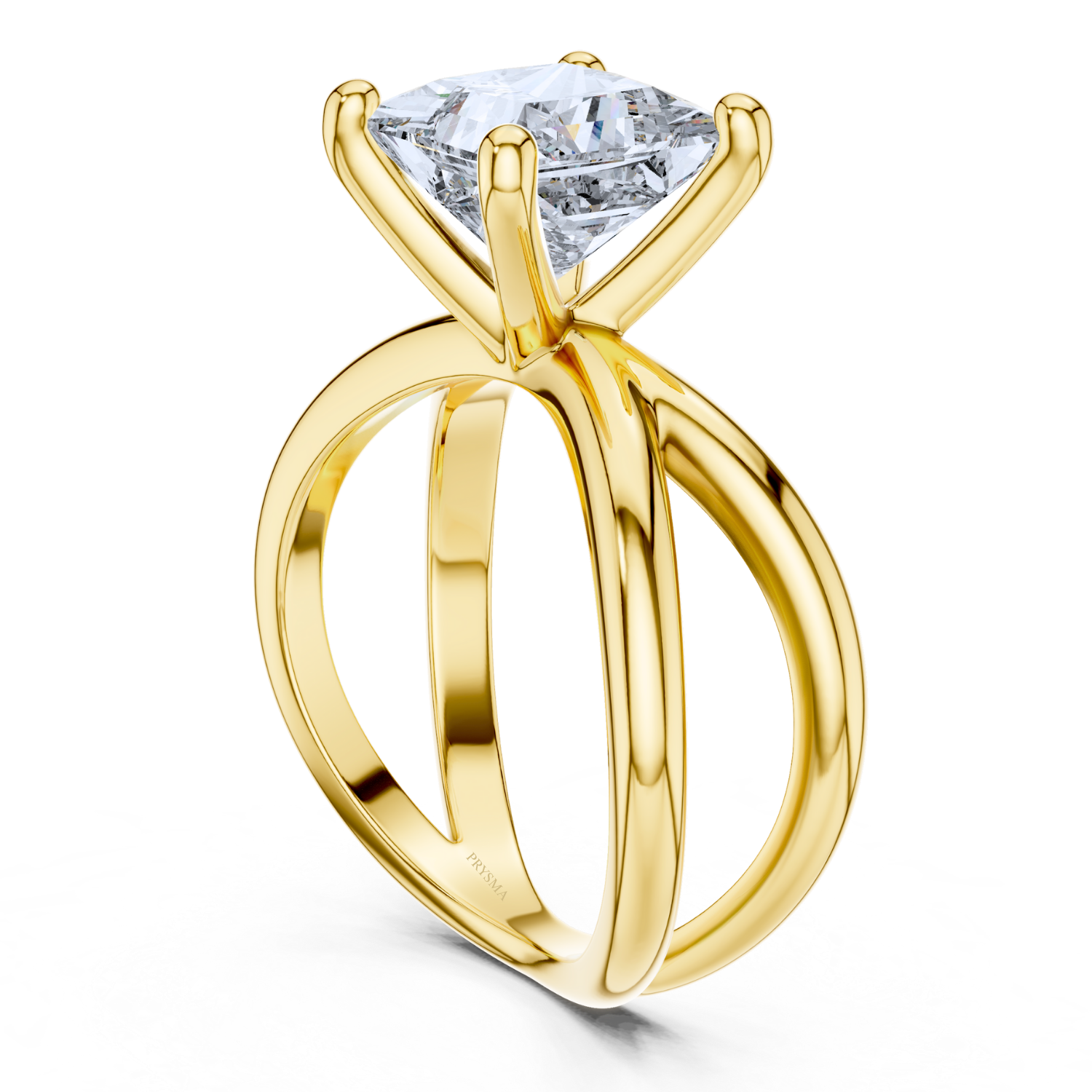 Elegant Split-Shank Solitaire Ring
