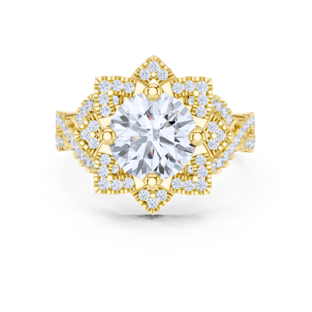 Celestial Blossom Halo Ring