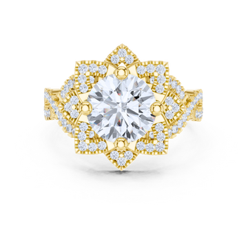 Celestial Blossom Halo Ring