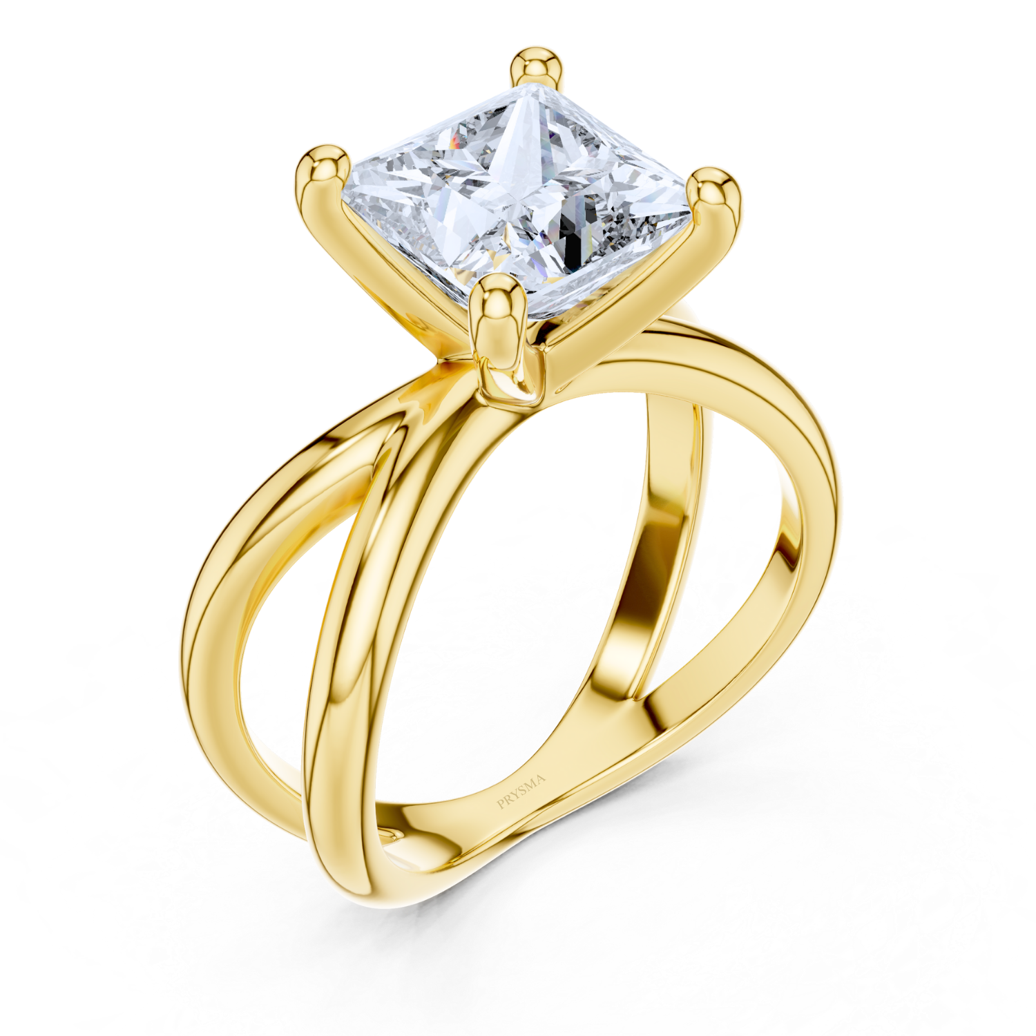 Elegant Split-Shank Solitaire Ring