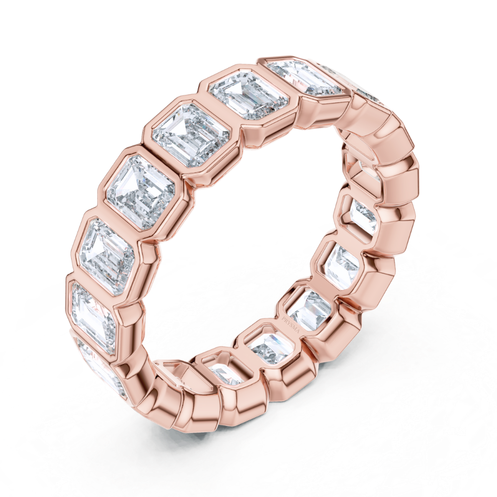 Regal Emerald-Cut Diamond Eternity Ring