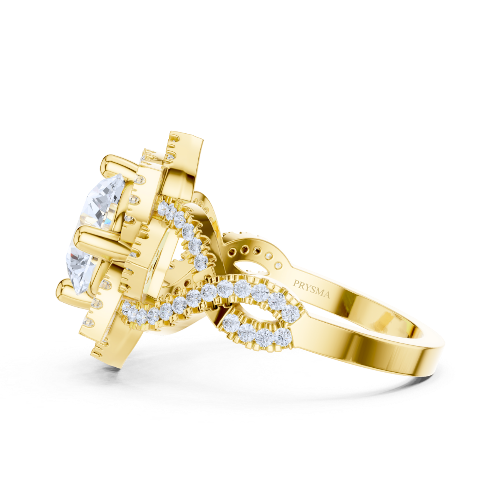 Celestial Blossom Halo Ring