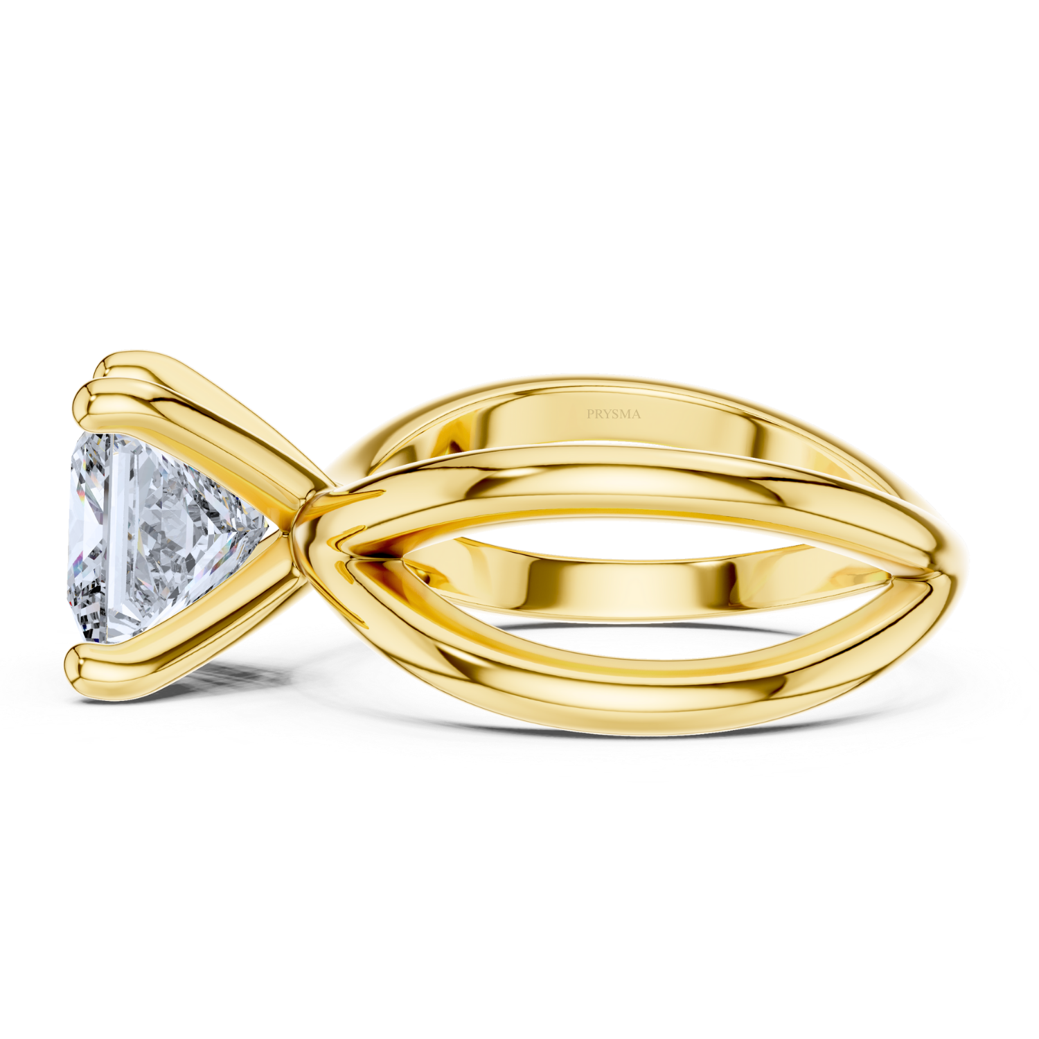 Elegant Split-Shank Solitaire Ring