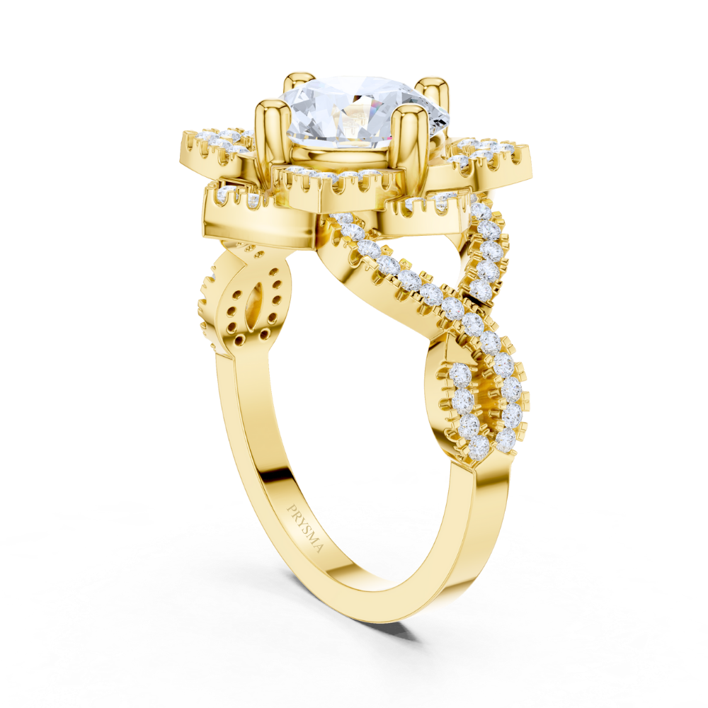 Celestial Blossom Halo Ring