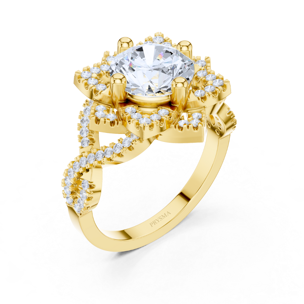Celestial Blossom Halo Ring