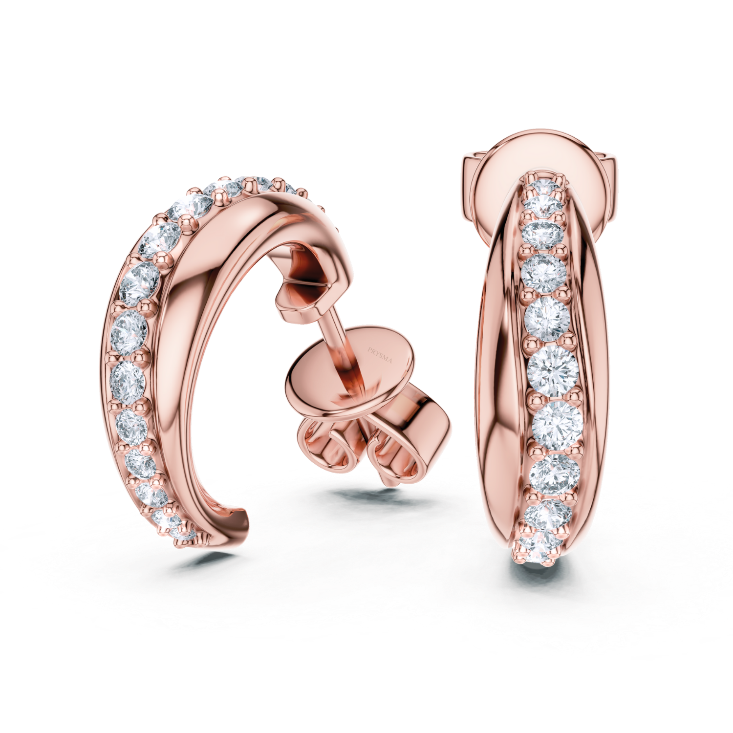 Classic Elegance Diamond Hoop Earrings