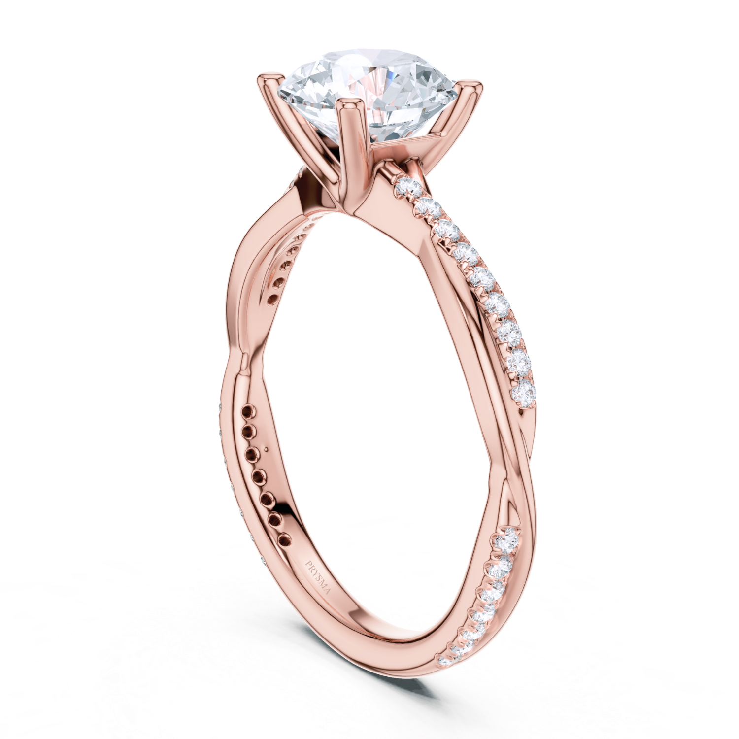 Pave Diamond Twist Ring