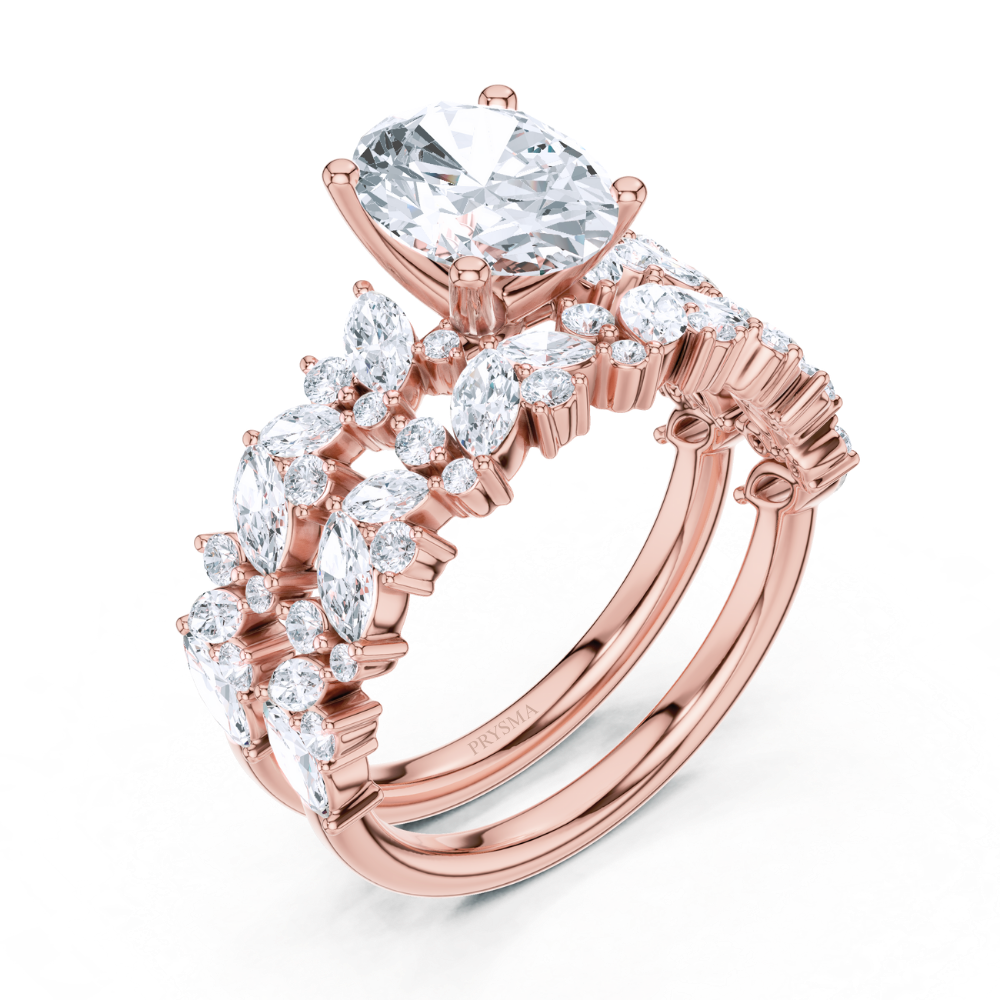 Radiance Bloom Oval Diamond Ring