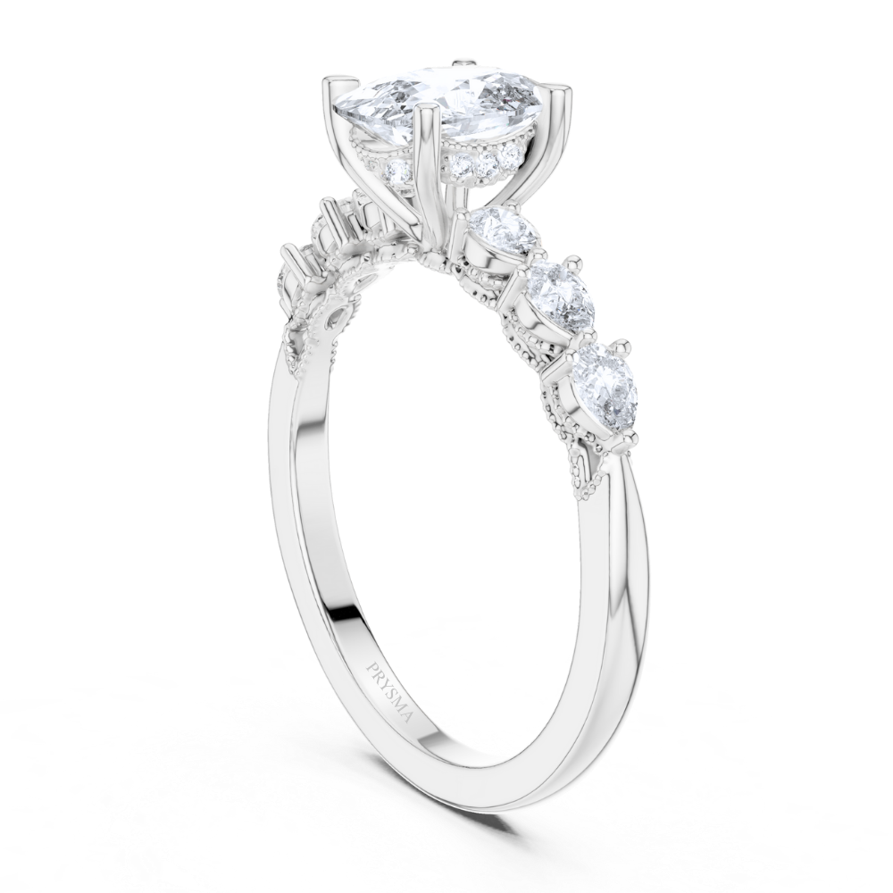 Radiant Harmony Cushion Diamond Ring