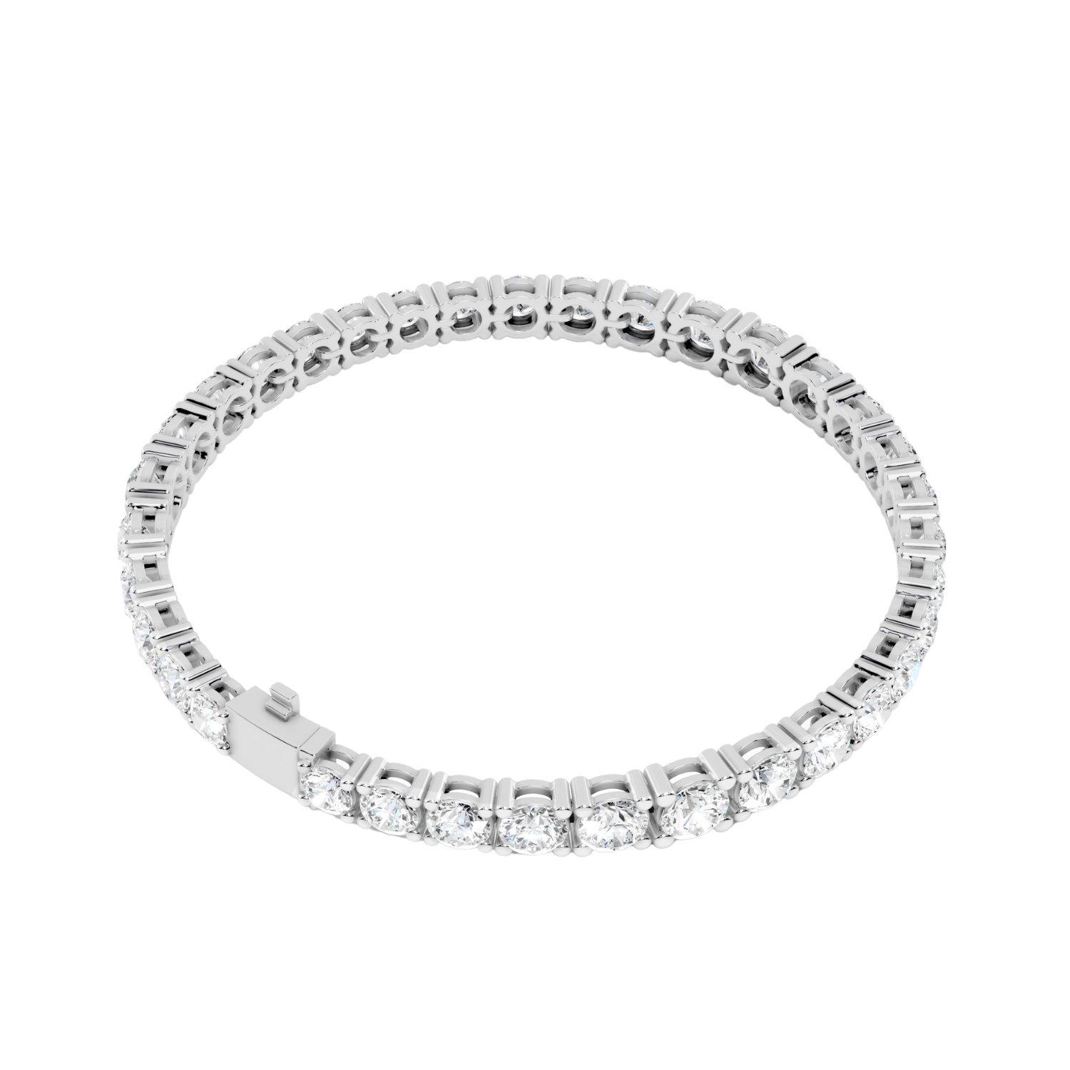 Classic Round-Cut Diamond Tennis Bracelet