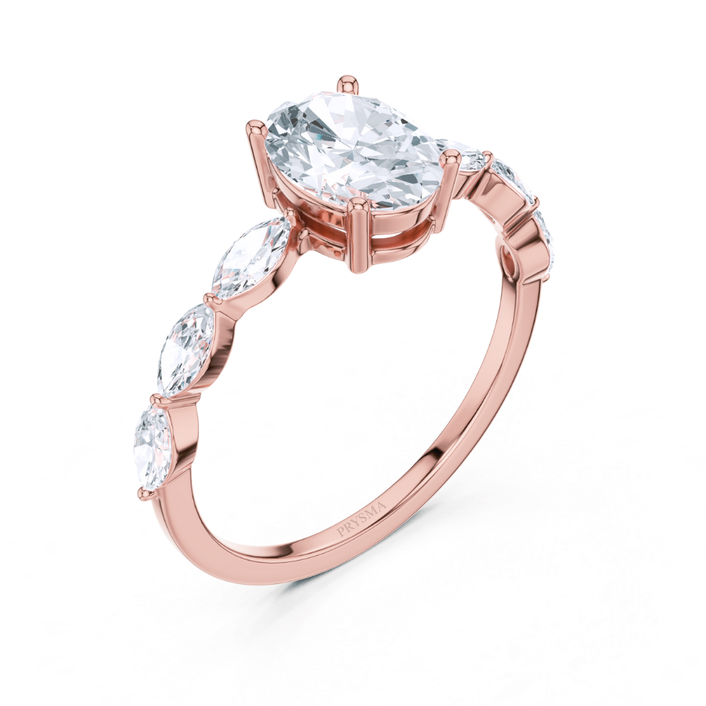 Marquise Whisper Oval Ring