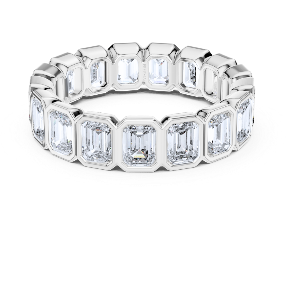 Regal Emerald-Cut Diamond Eternity Ring
