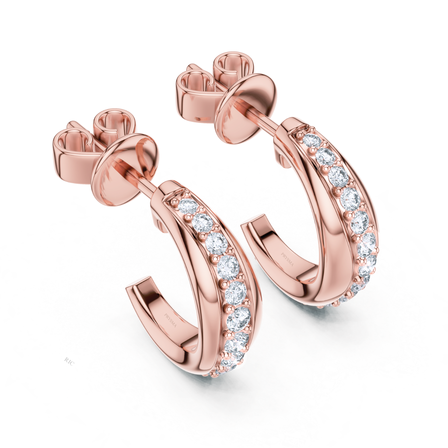 Classic Elegance Diamond Hoop Earrings