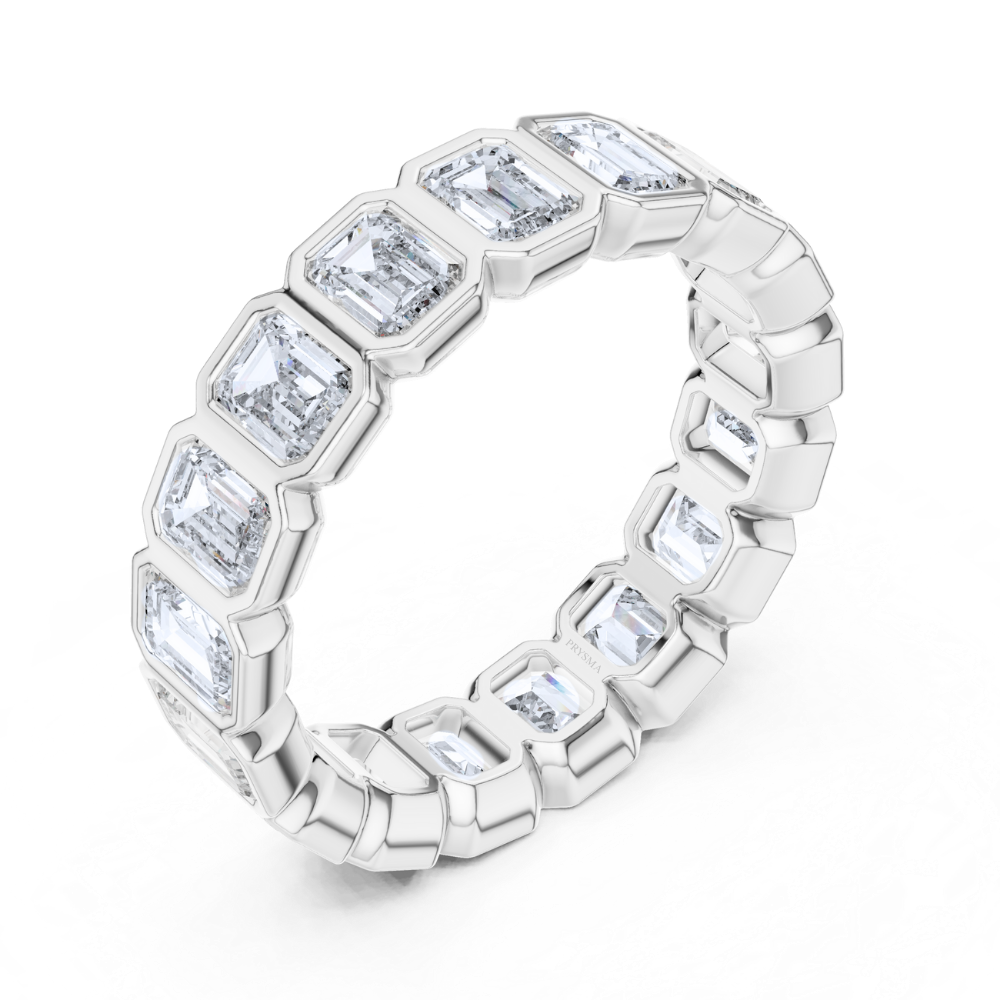 Regal Emerald-Cut Diamond Eternity Ring