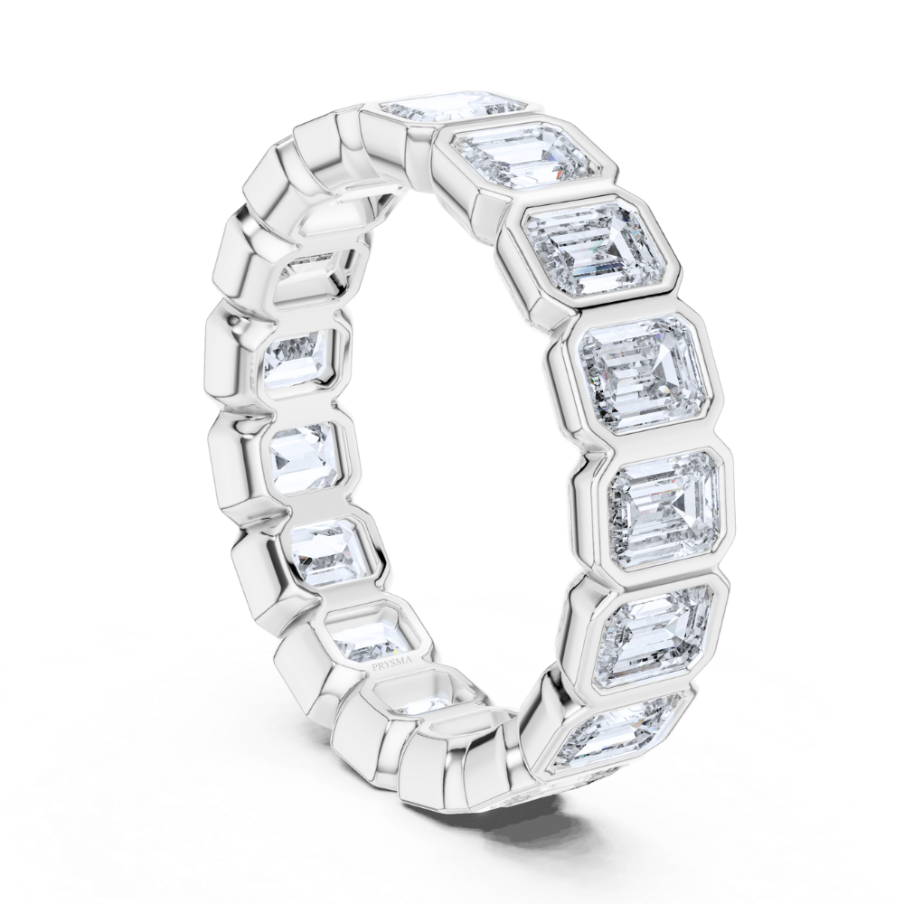 Regal Emerald-Cut Diamond Eternity Ring