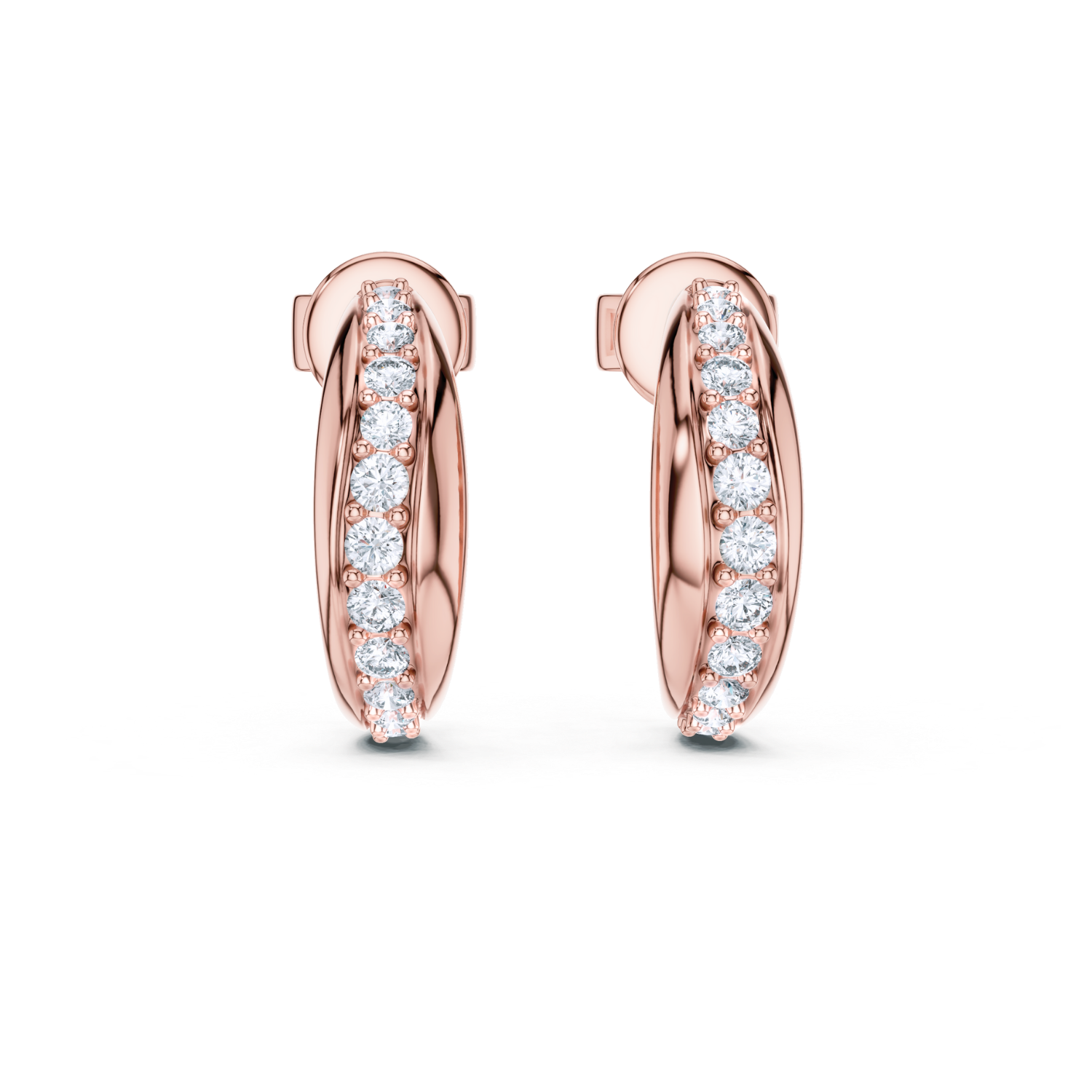 Classic Elegance Diamond Hoop Earrings