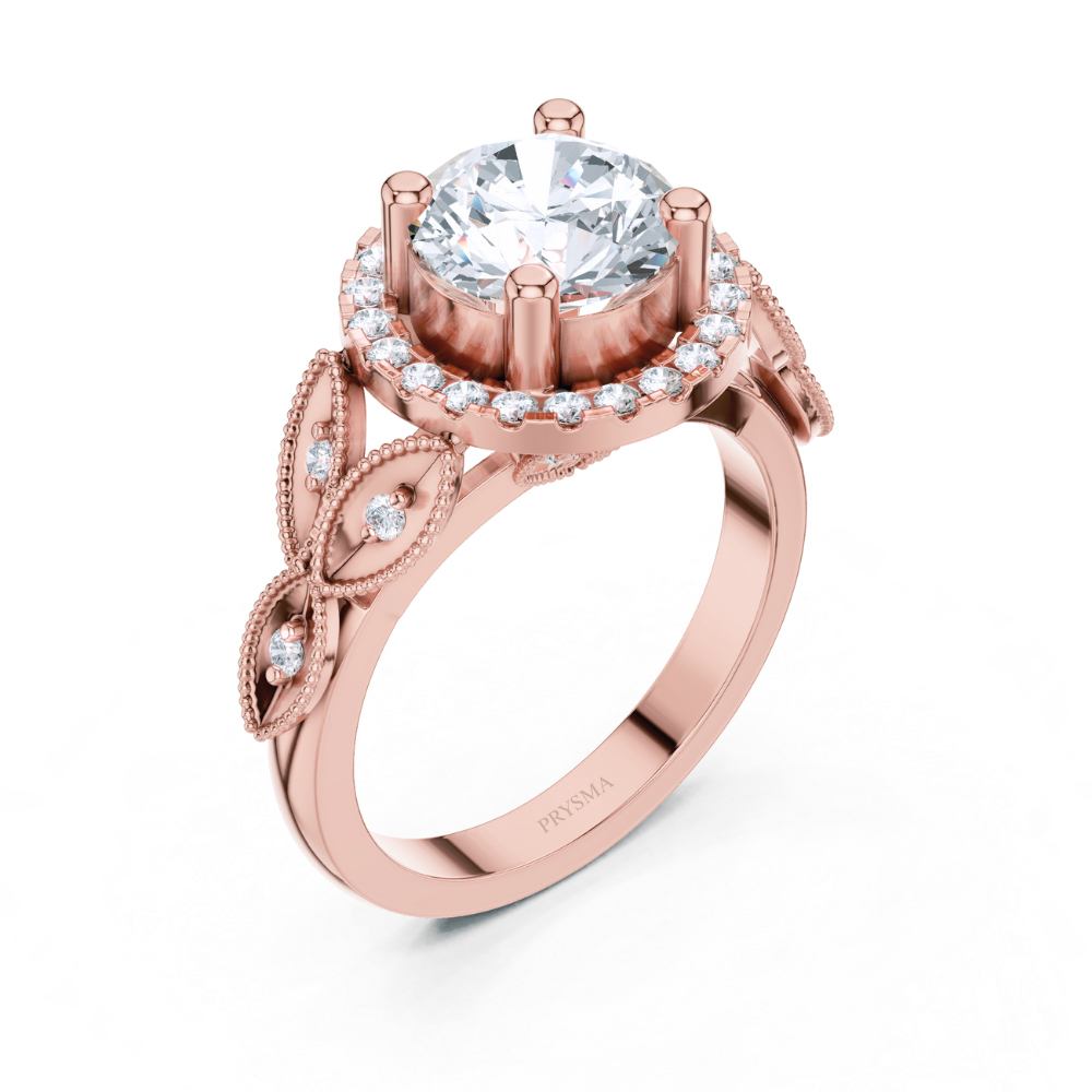 Victorian Elegance Halo Ring