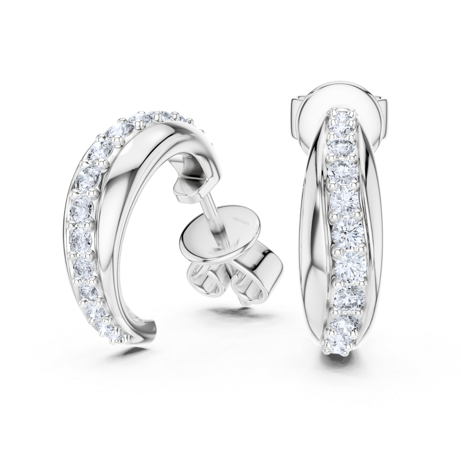 Classic Elegance Diamond Hoop Earrings