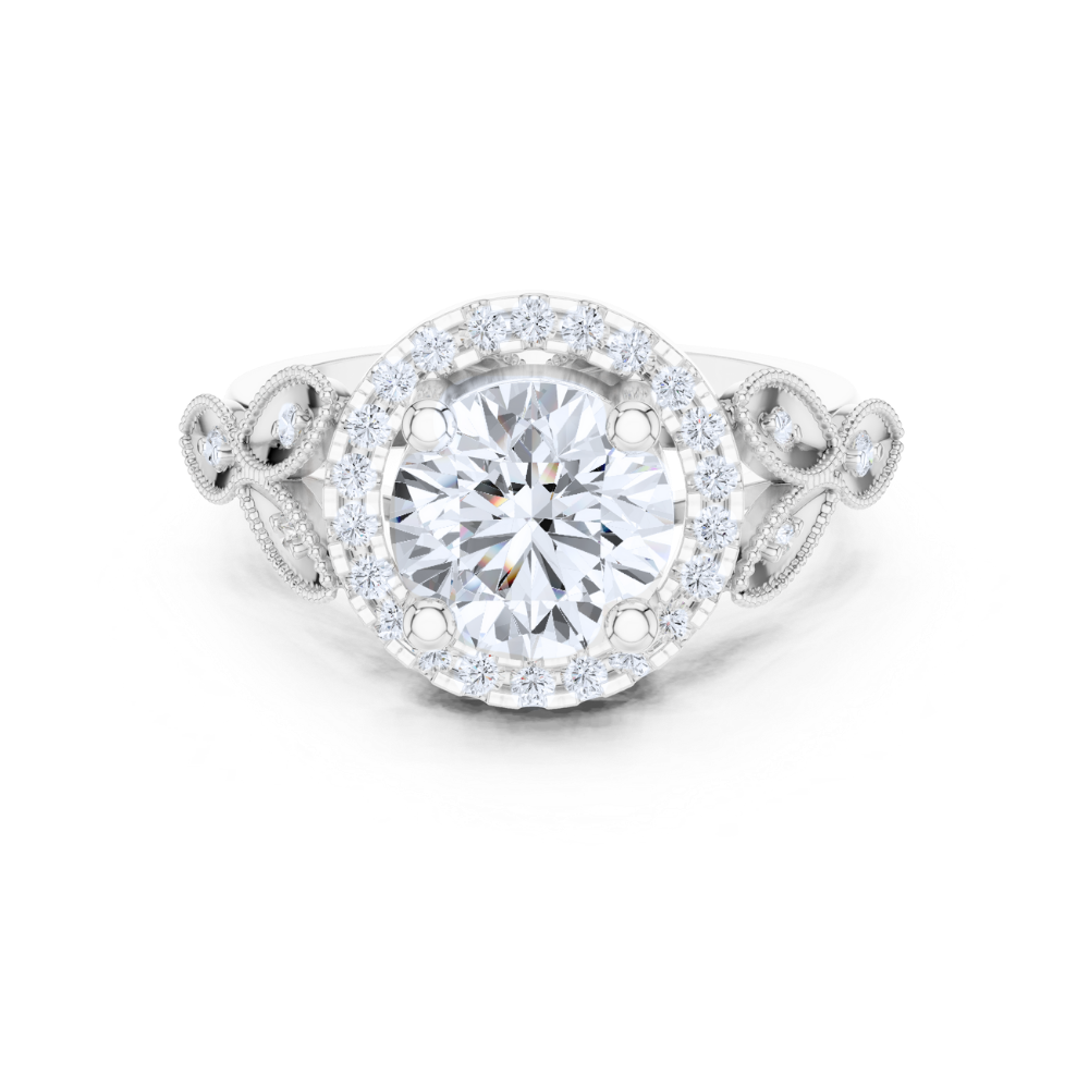 Victorian Elegance Halo Ring
