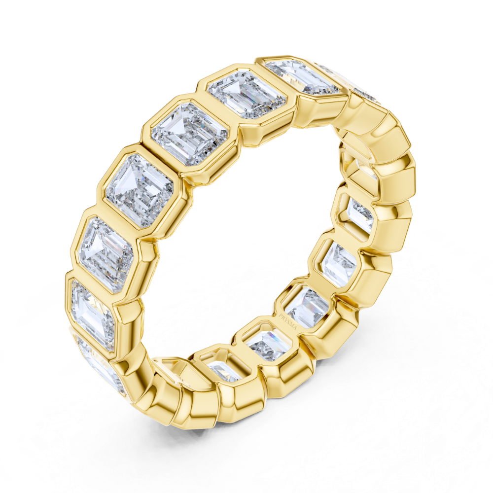 Regal Emerald-Cut Diamond Eternity Ring