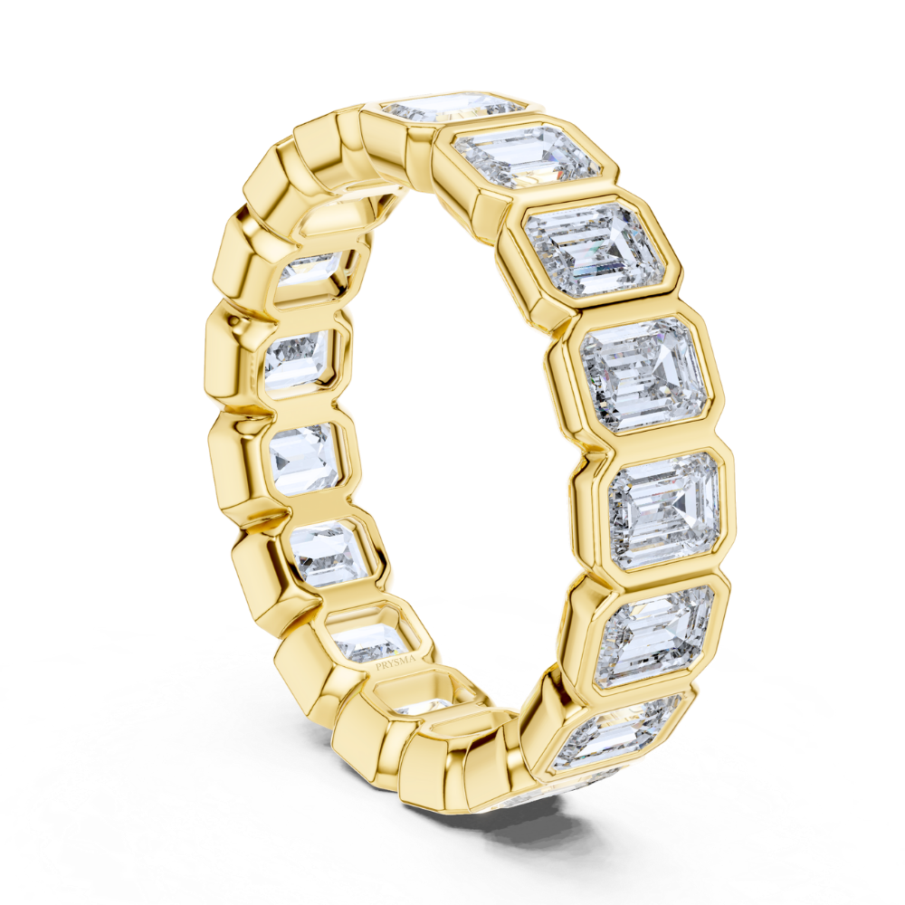 Regal Emerald-Cut Diamond Eternity Ring