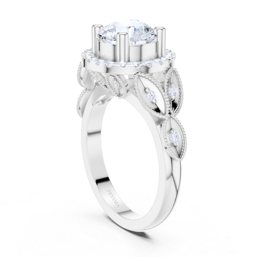 Victorian Elegance Halo Ring