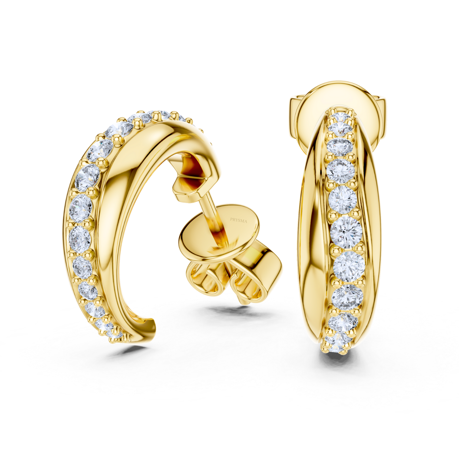 Classic Elegance Diamond Hoop Earrings