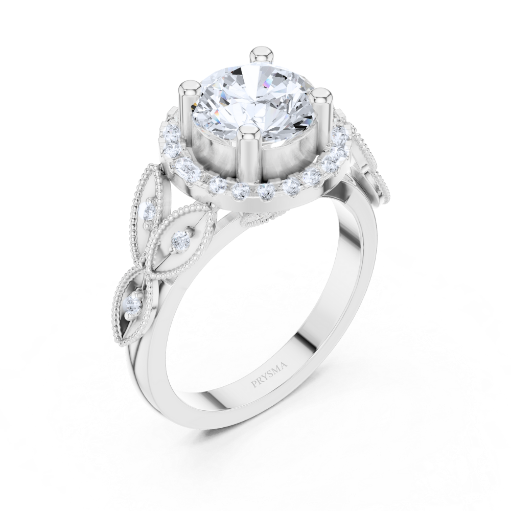 Victorian Elegance Halo Ring