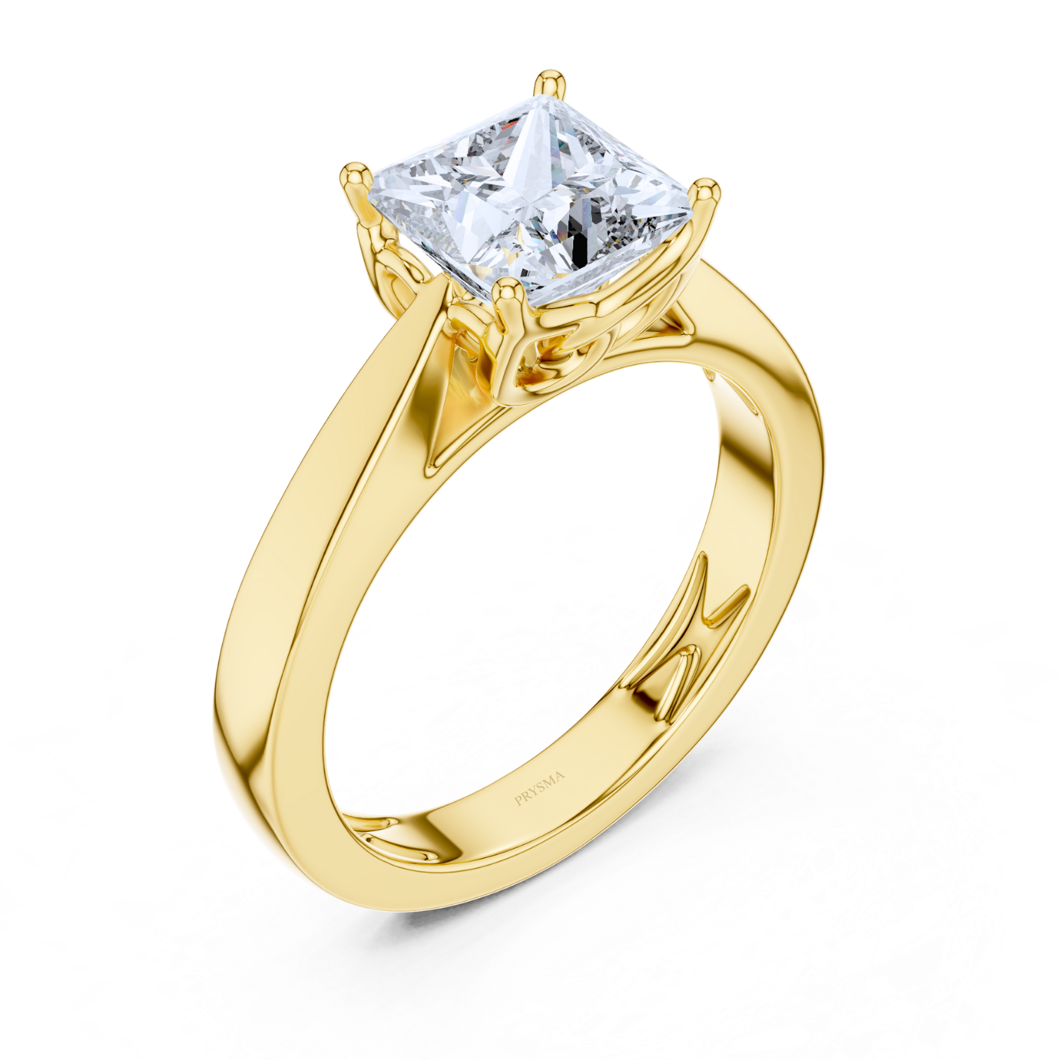 Regal Crown Solitaire Ring