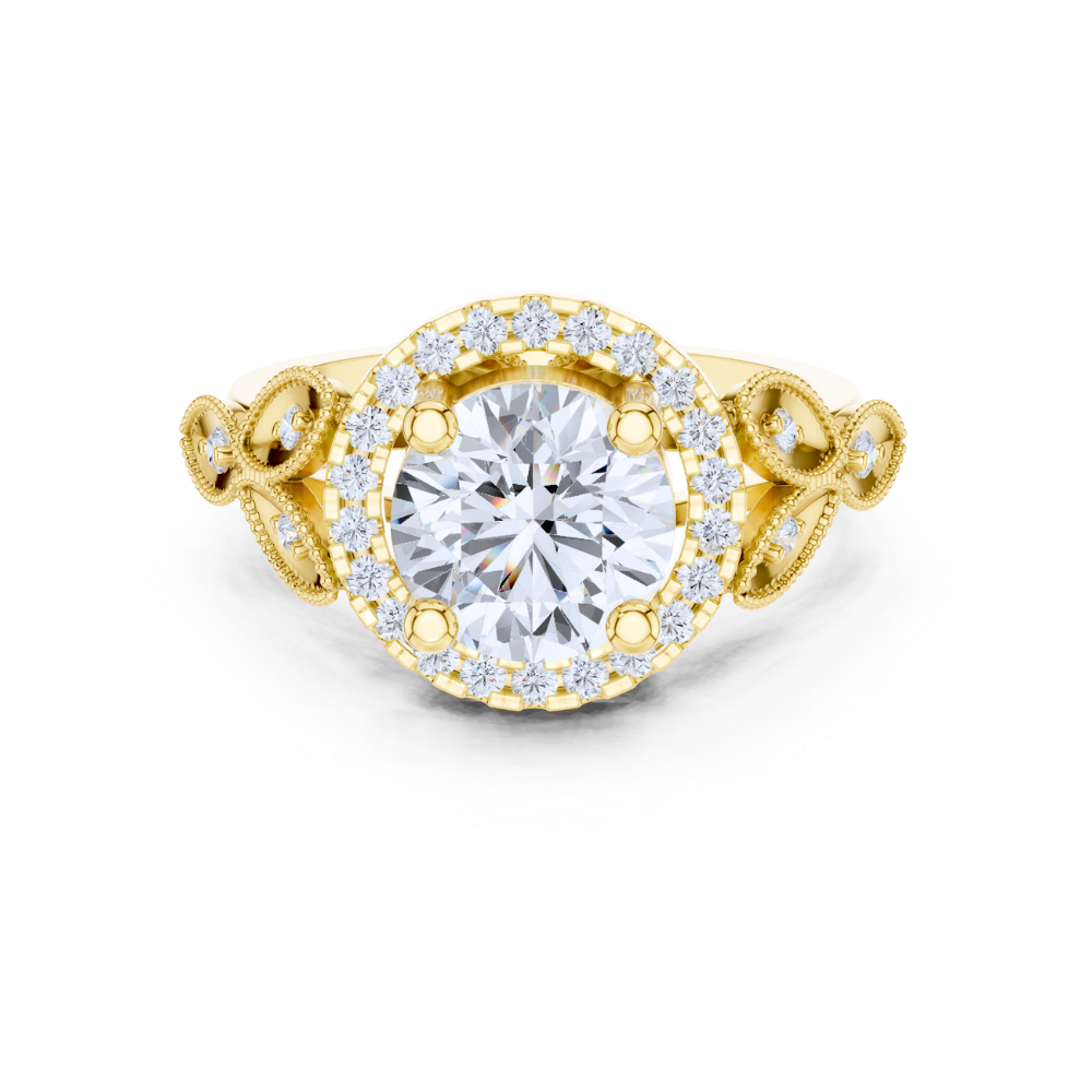 Victorian Elegance Halo Ring