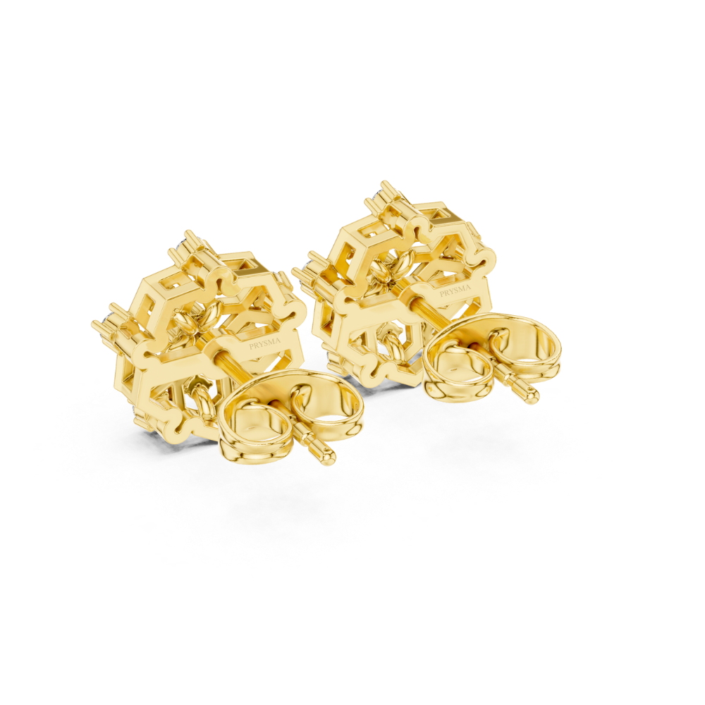 Celestial Hexa Bloom Diamond Studs