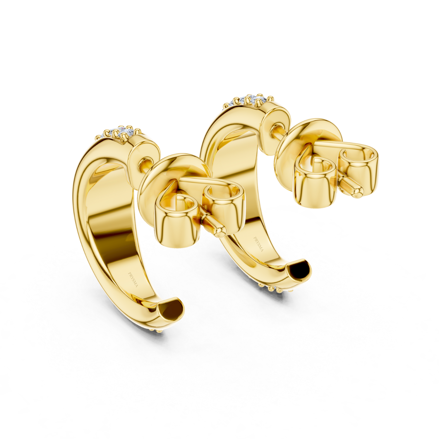 Classic Elegance Diamond Hoop Earrings