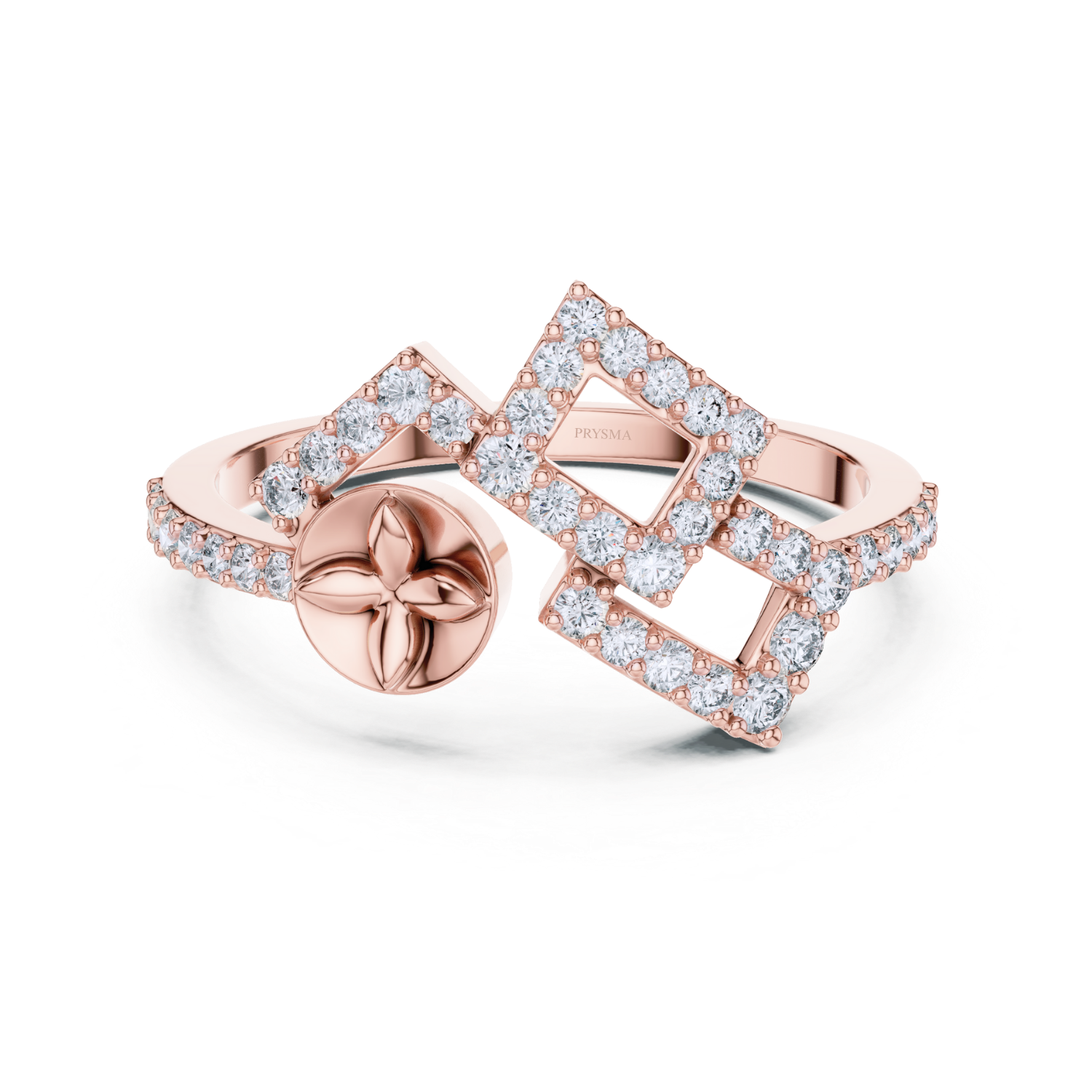 Modern Geometric Diamond Ring