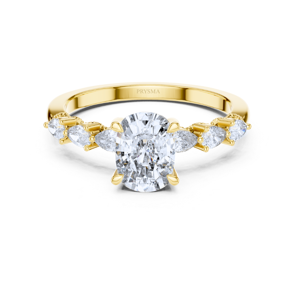 Radiant Harmony Cushion Diamond Ring