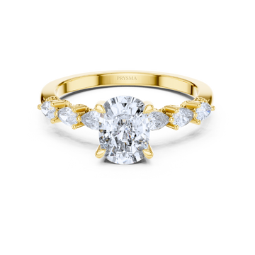 Radiant Harmony Cushion Diamond Ring