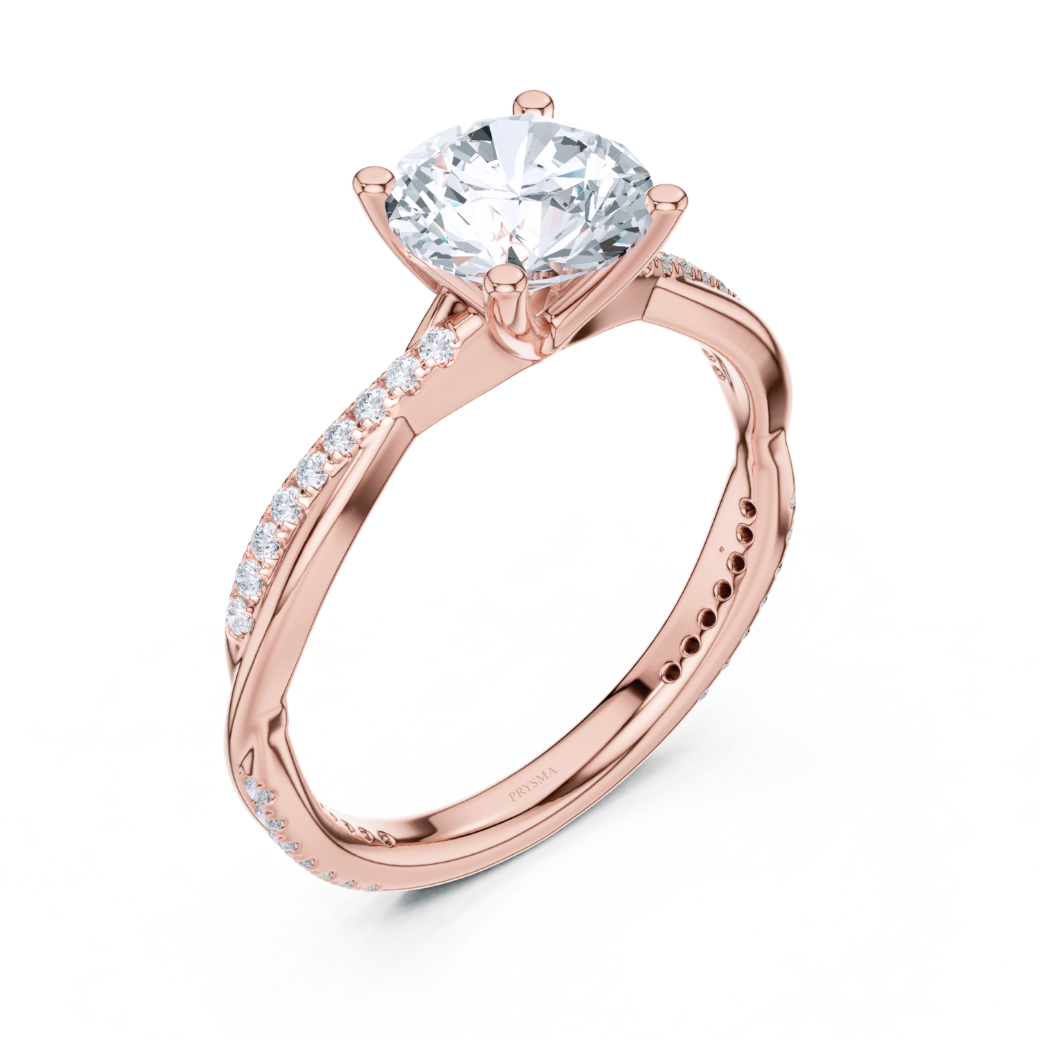 Pave Diamond Twist Ring