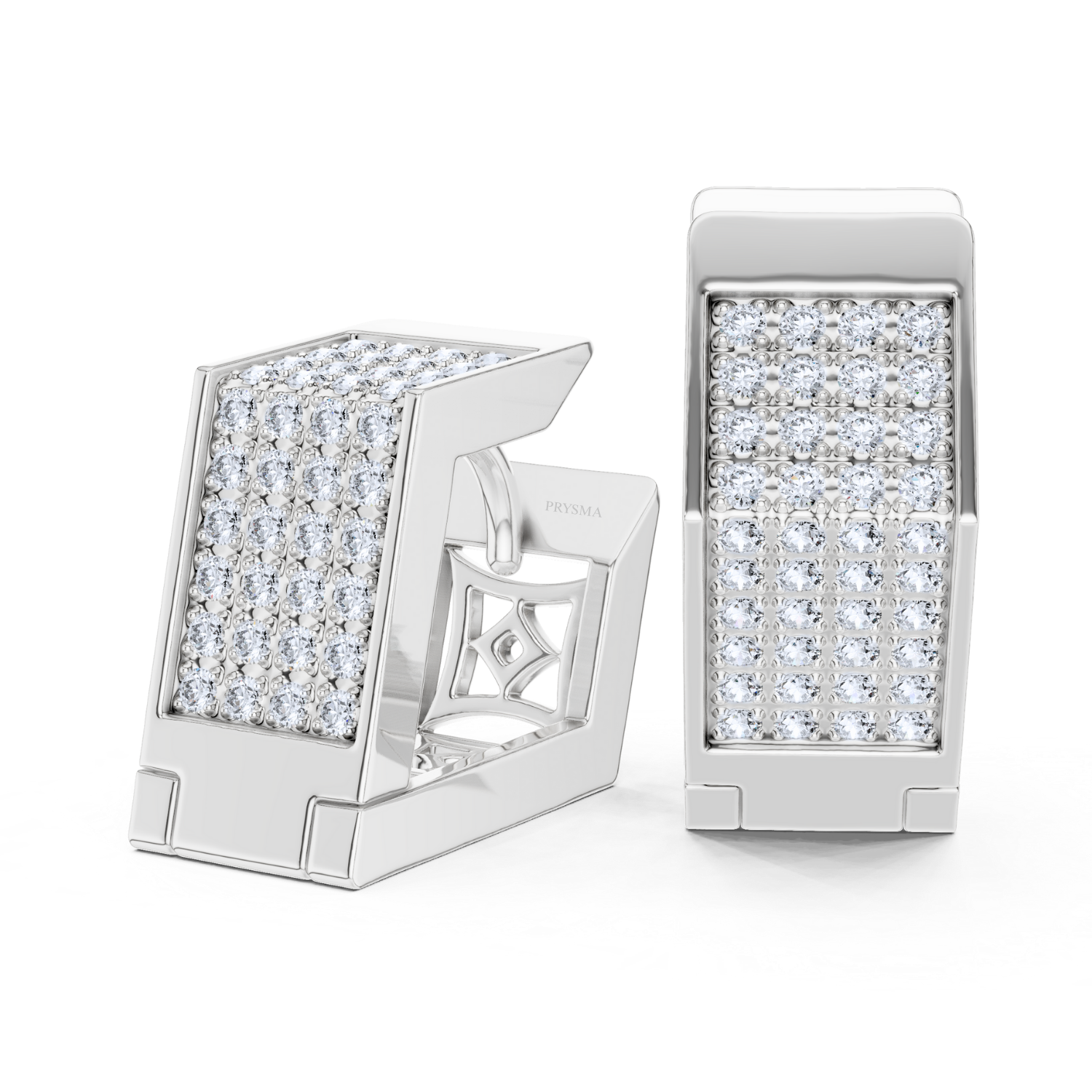 Pave-Set Diamond Huggie Earrings