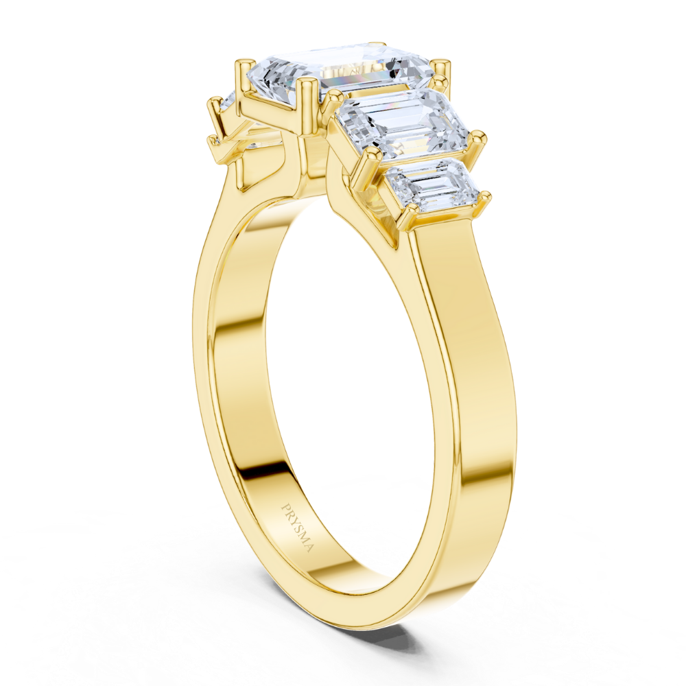 Grand Emerald-Cut Five Stone Ring