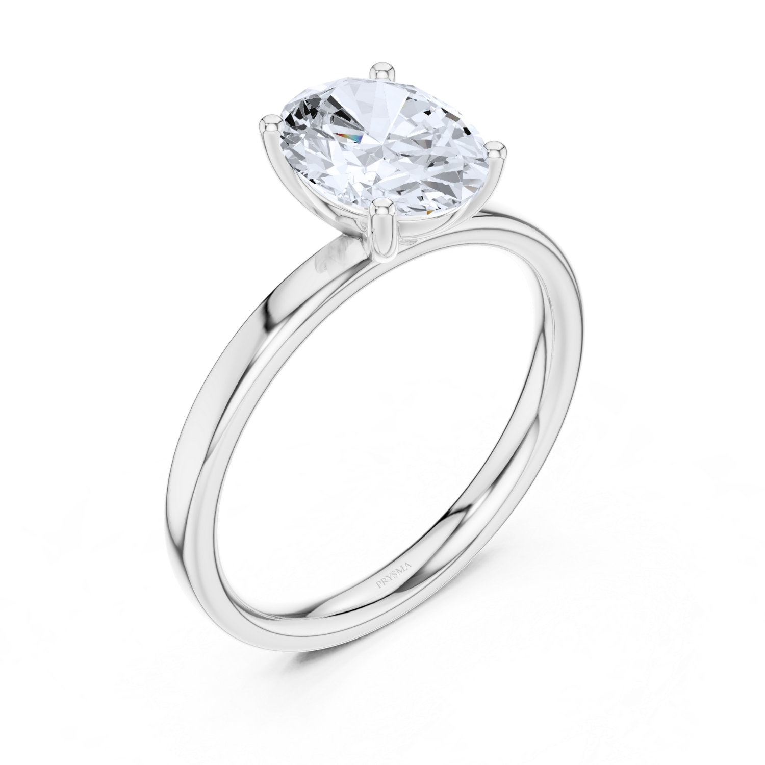 Oval Cut Solitaire Diamond Classic Four-Prong Setting