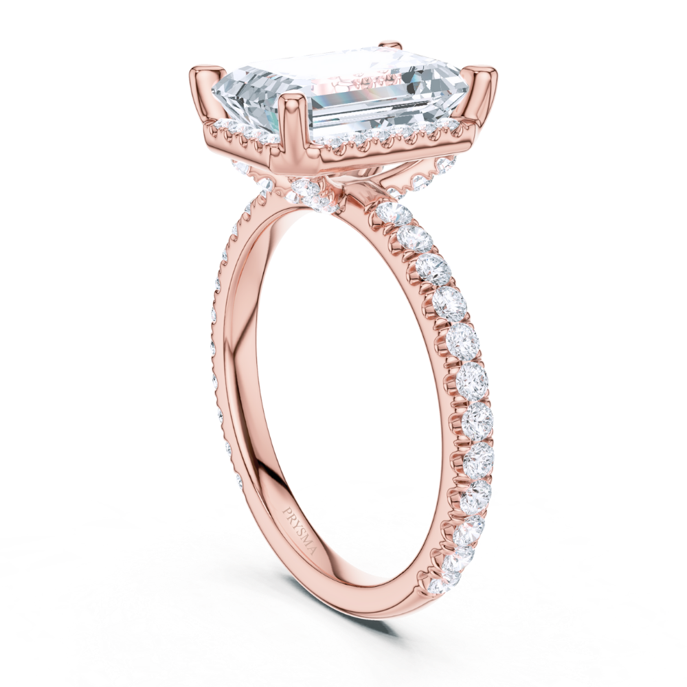 The Regal Emerald Halo Ring