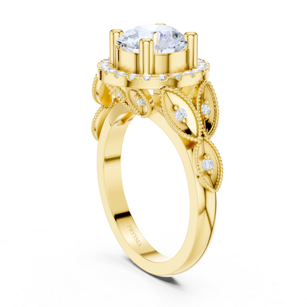 Victorian Elegance Halo Ring