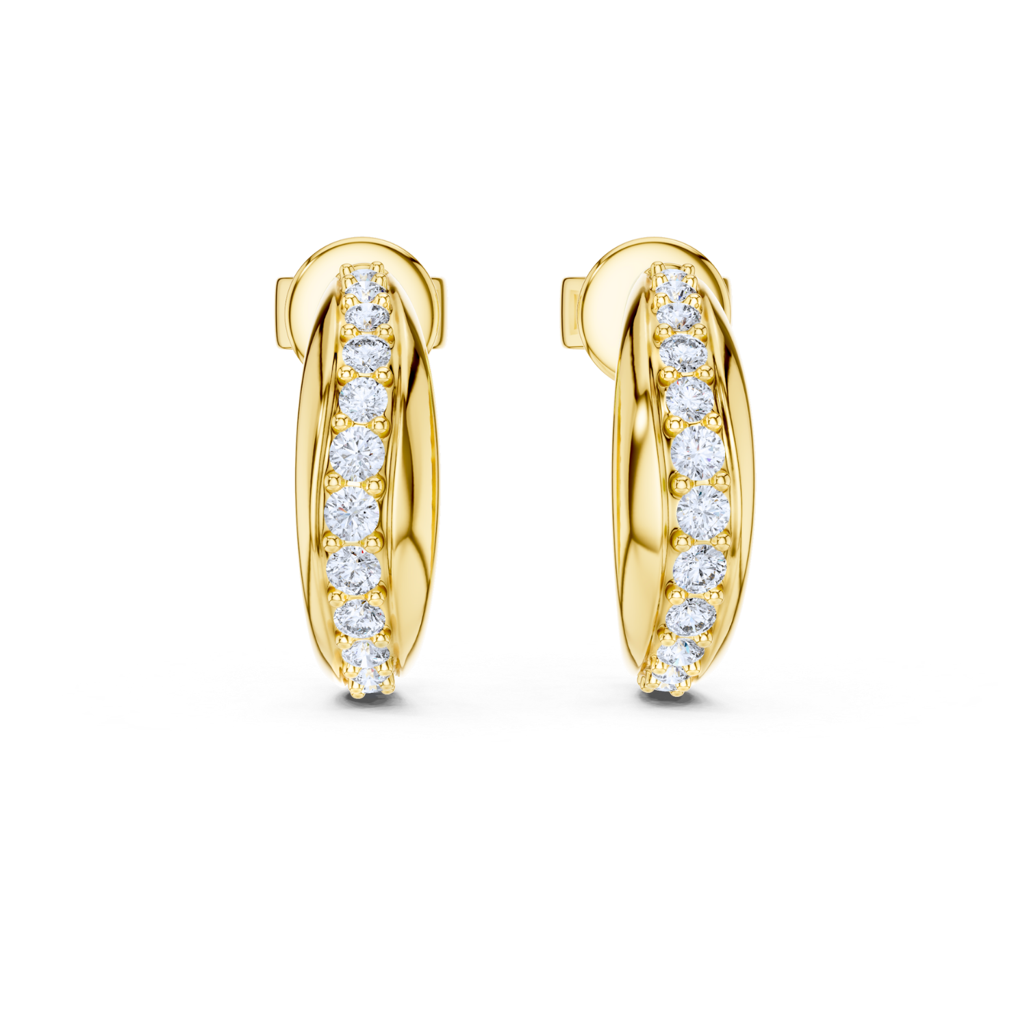Classic Elegance Diamond Hoop Earrings