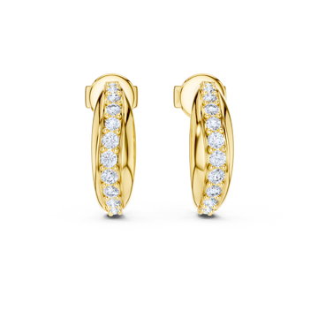 Classic Elegance Diamond Hoop Earrings