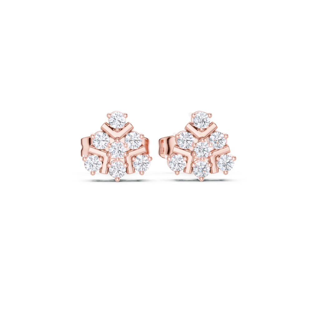 Aurora Snowflake Diamond Studs