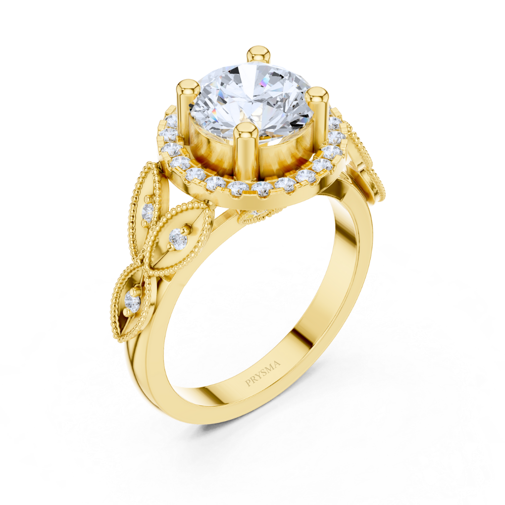 Victorian Elegance Halo Ring
