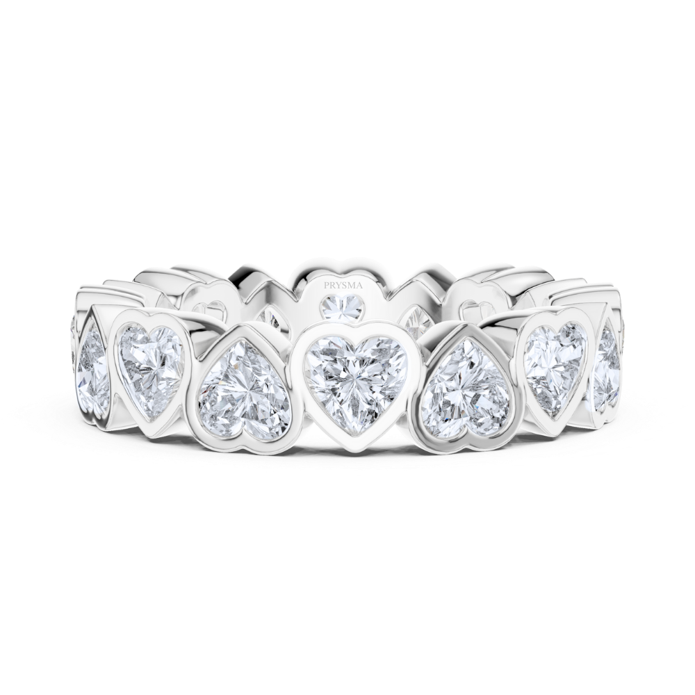 Endless Heart-Cut Diamond Eternity Ring