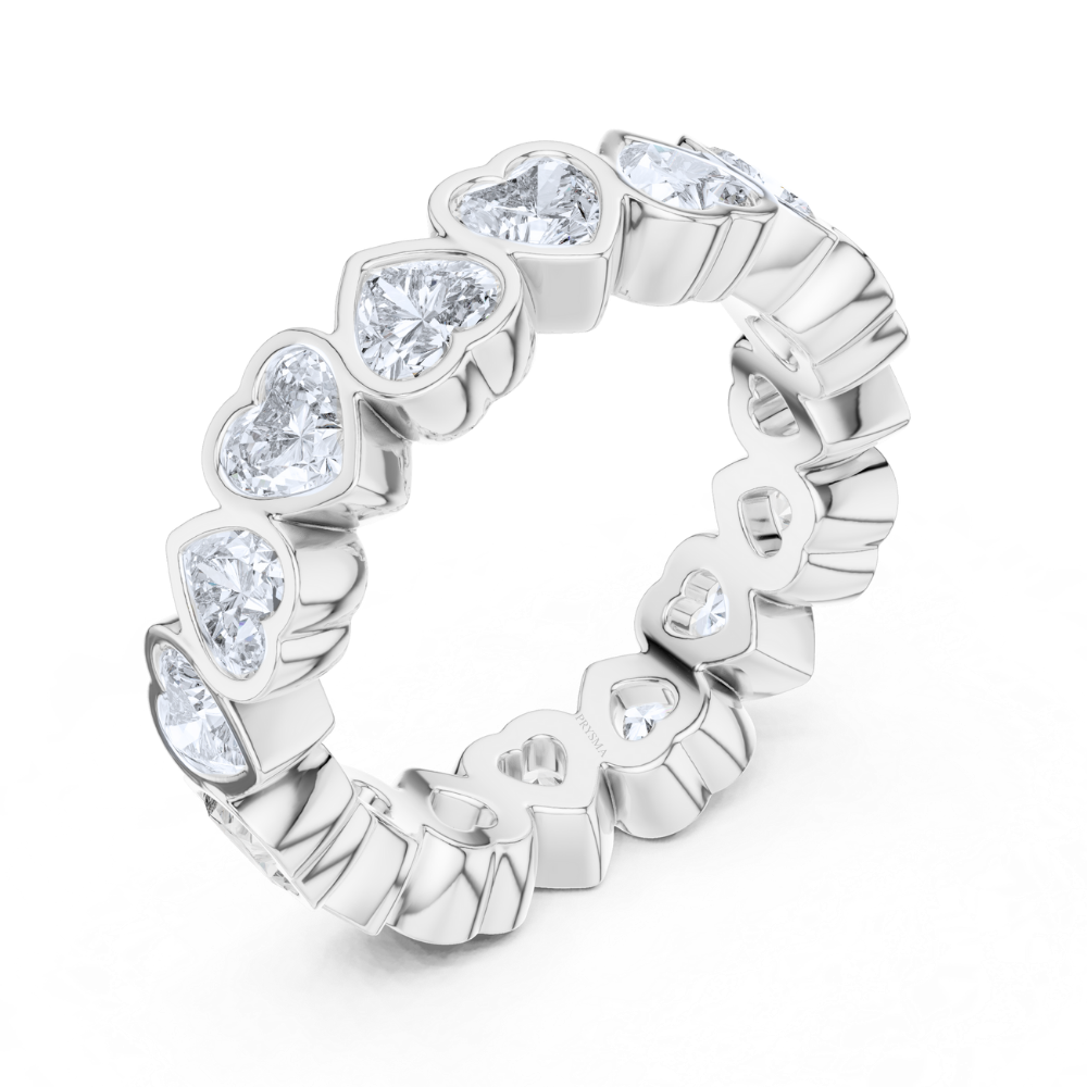 Endless Heart-Cut Diamond Eternity Ring