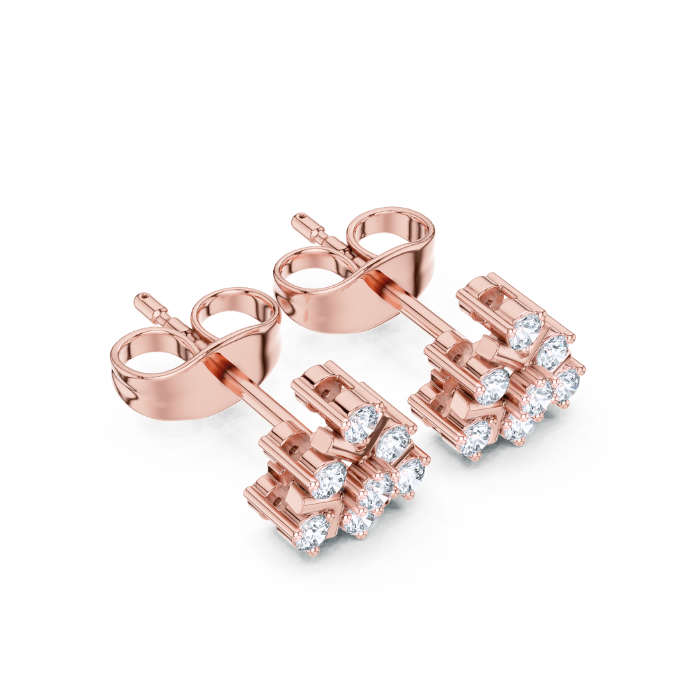 Aurora Snowflake Diamond Studs