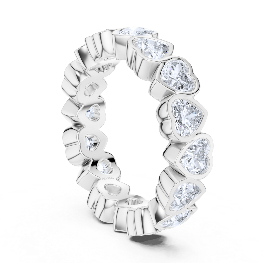 Endless Heart-Cut Diamond Eternity Ring
