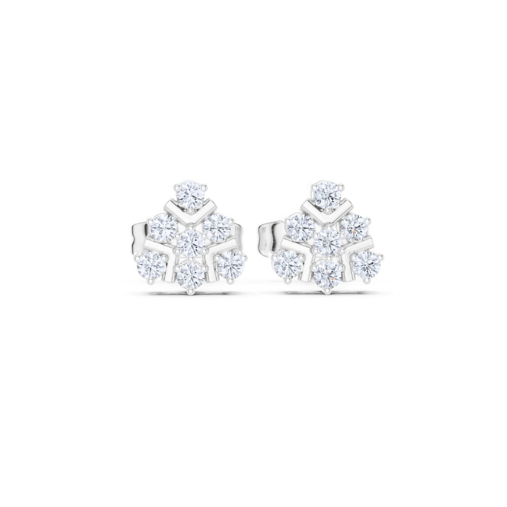 Aurora Snowflake Diamond Studs